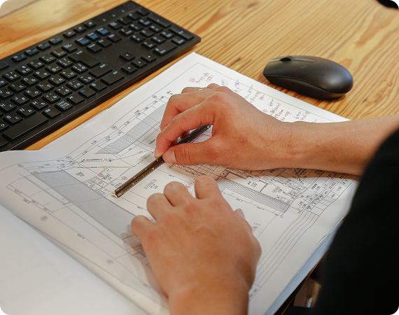 設計から施工までのイメージ